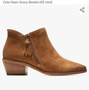 Cole Haan Gracy Bootie (45 mm) Earthen Agora Burnished Suede Boots